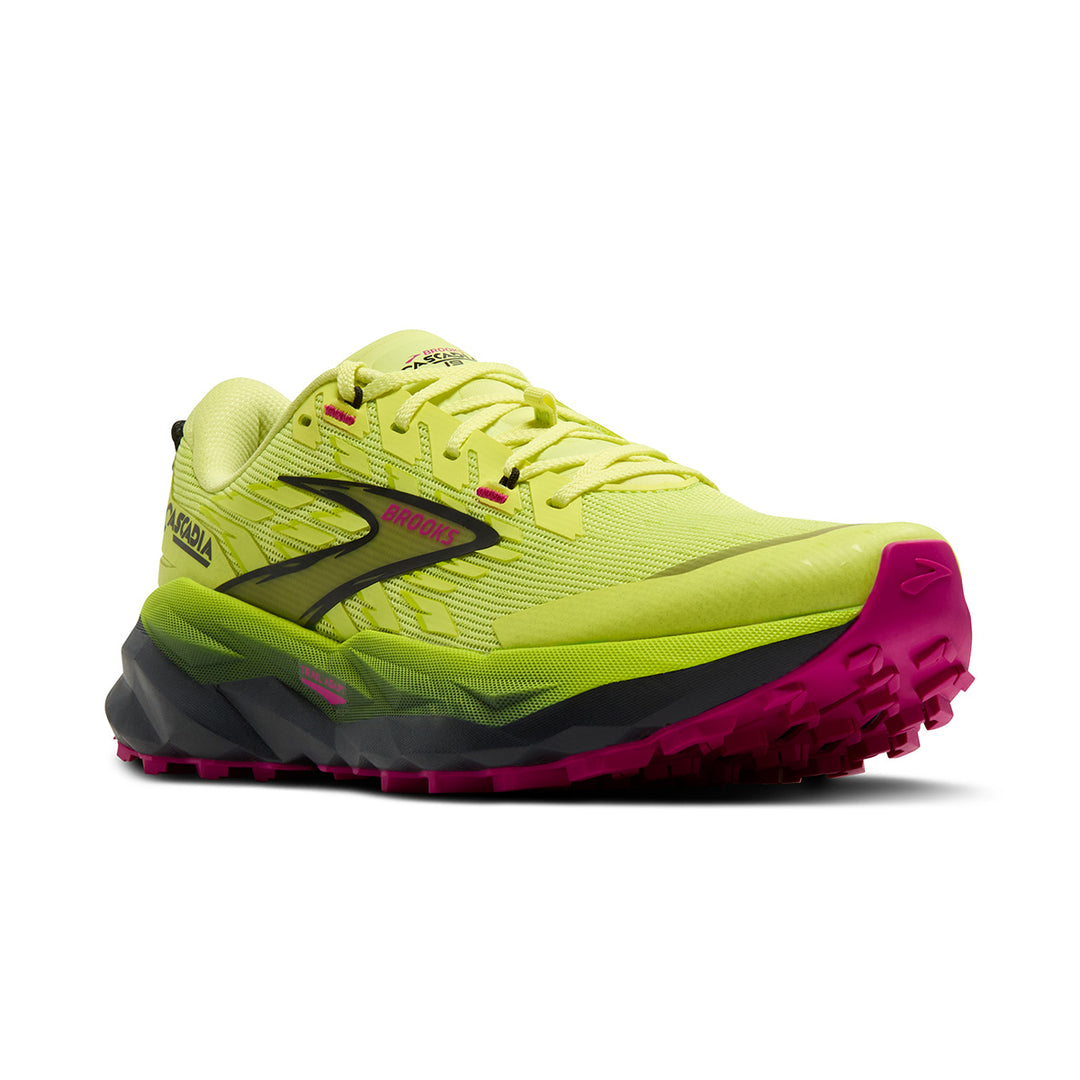 Brooks Cascadia 19 Womens | Sunny Lime/black/magenta