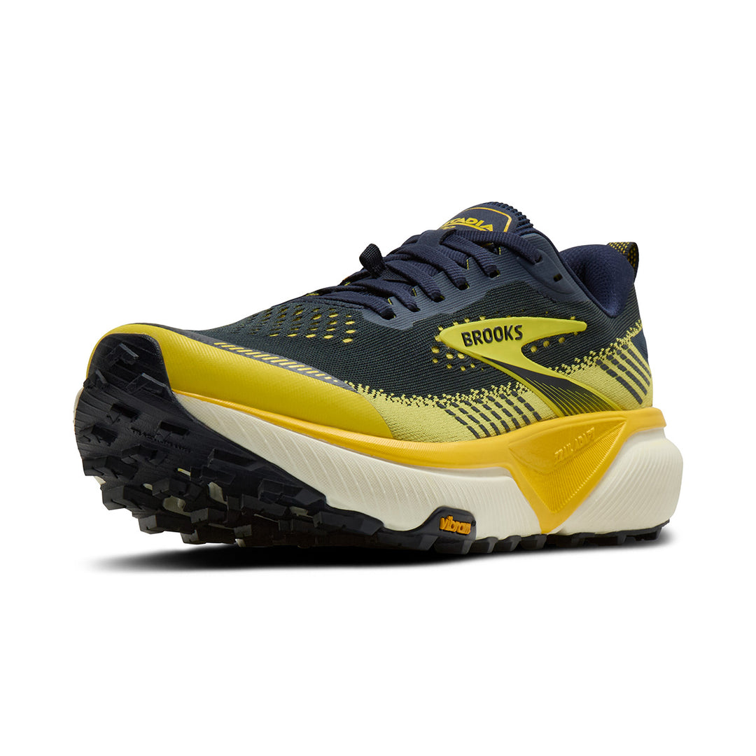 Brooks Cascadia 20 Mens | Navy/cyber Yellow/grey