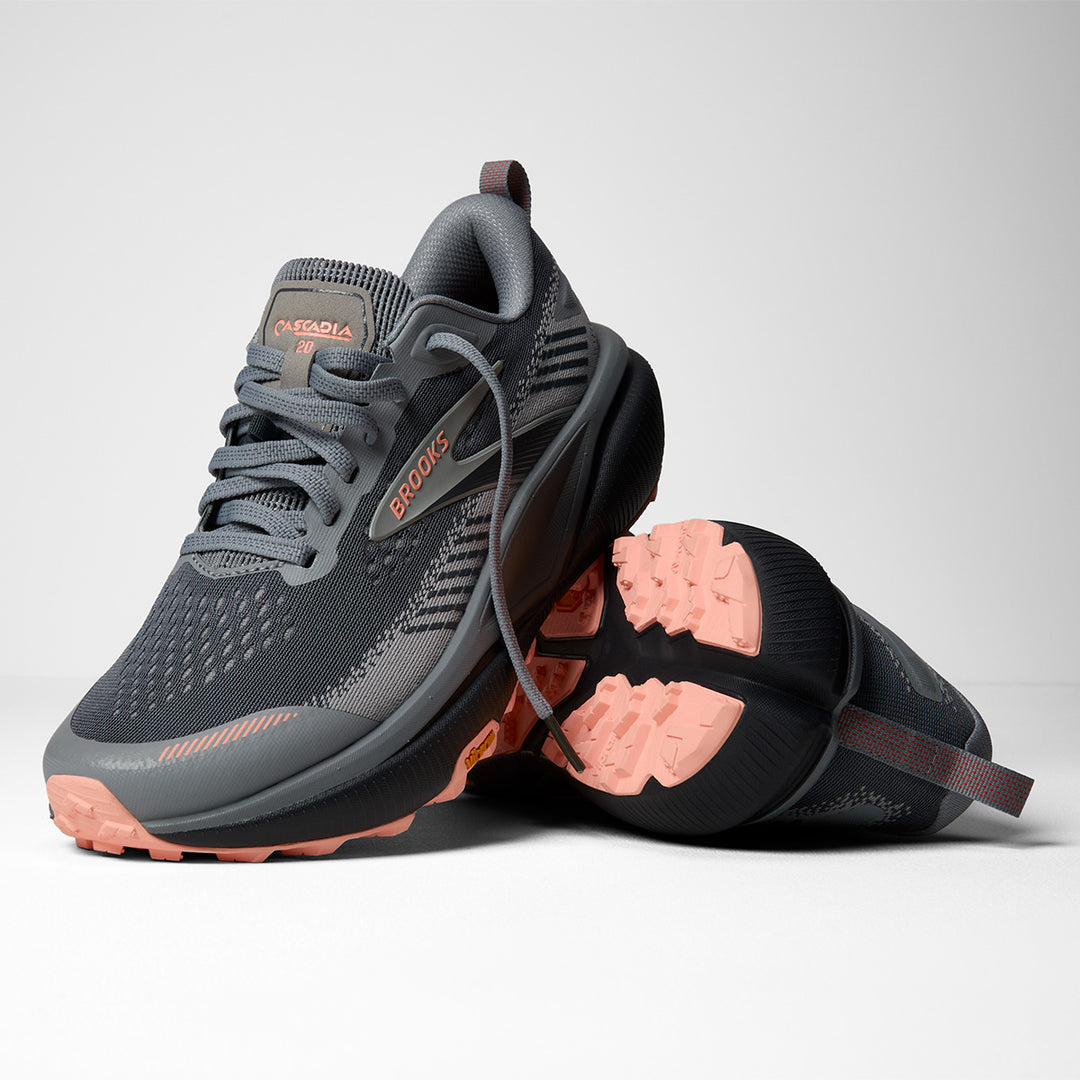Brooks Cascadia 20 Womens | Grey/grey/peach