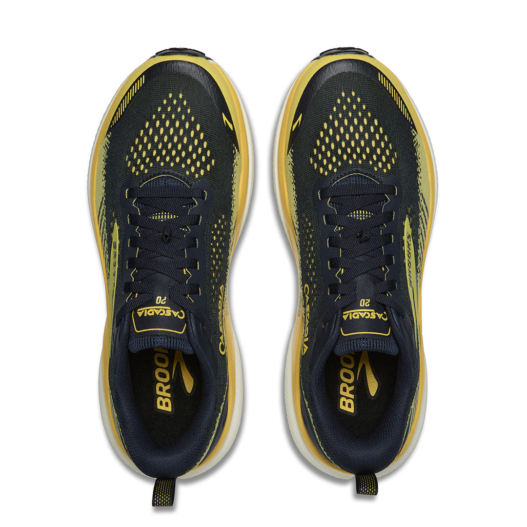 Brooks Cascadia 20 Mens | Navy/cyber Yellow/grey