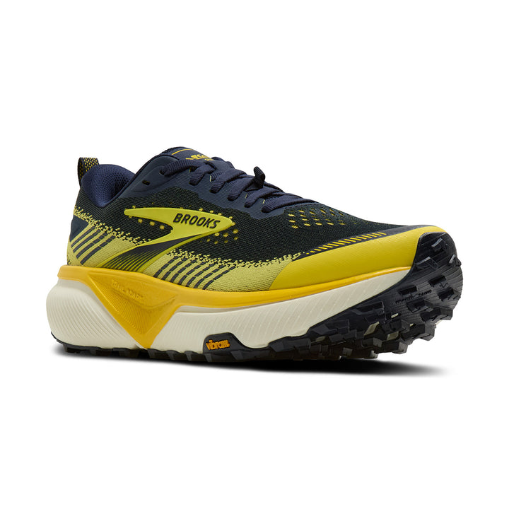 Brooks Cascadia 20 Mens | Navy/cyber Yellow/grey