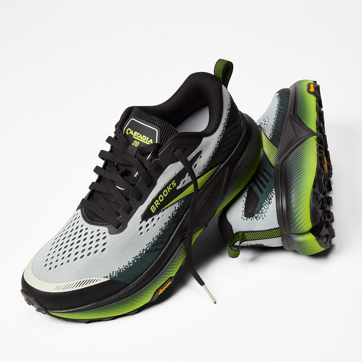 Brooks Cascadia 20 Mens | Grey/black/nightlife