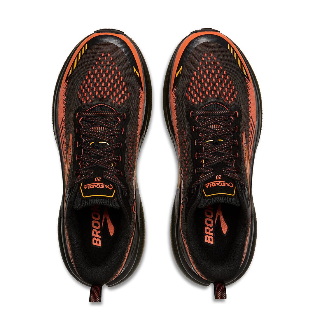 Brooks Cascadia 20 Mens | Black/tigerlily/orange
