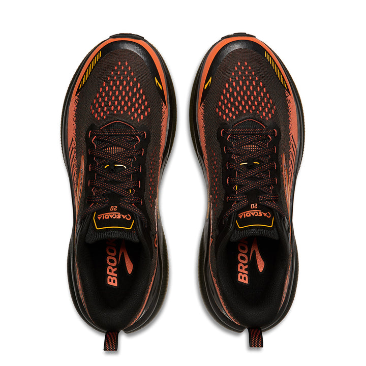 Brooks Cascadia 20 Mens | Black/tigerlily/orange
