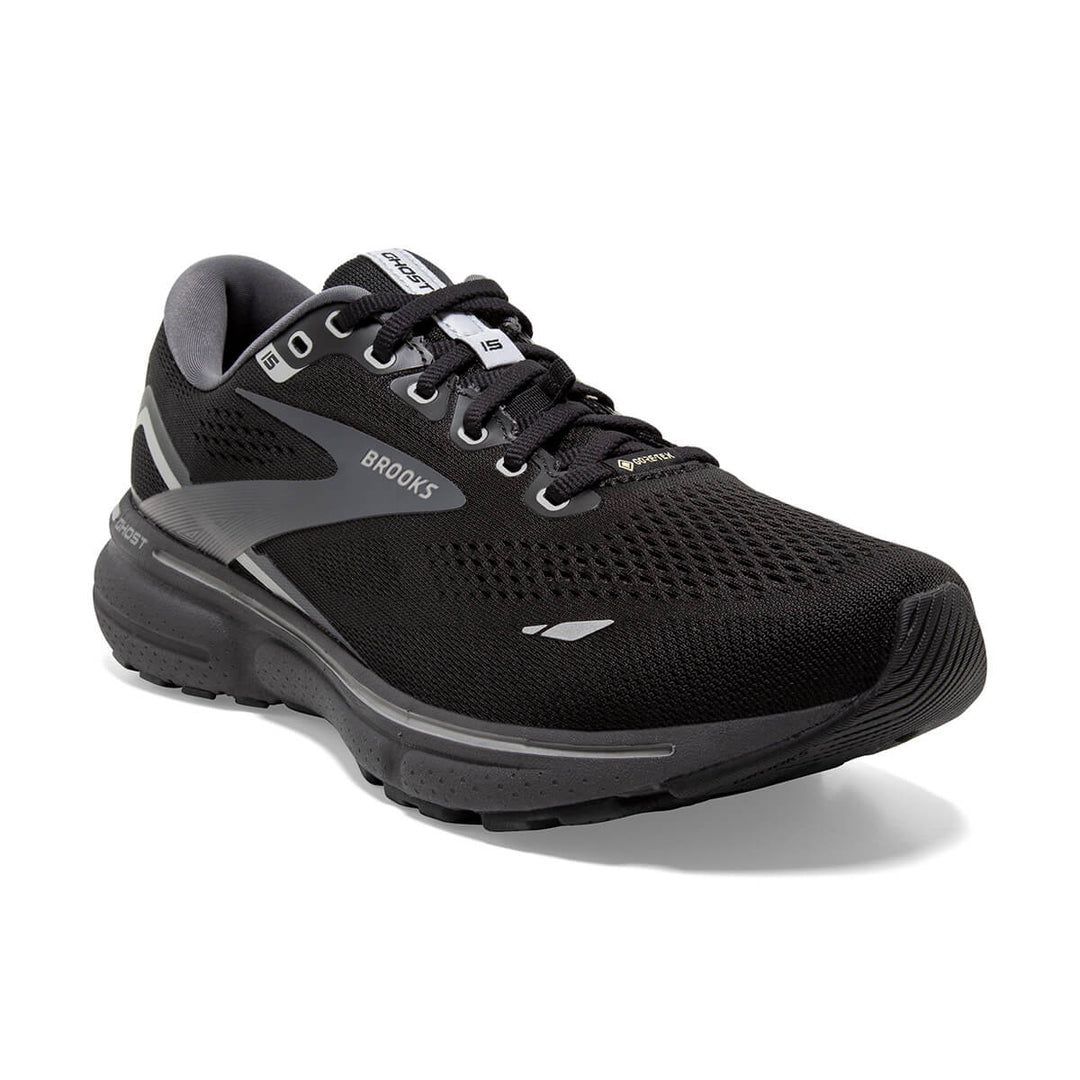 Brooks Ghost 15 GTX Womens Running Shoes | Black/blackened Pearl/alloy | front