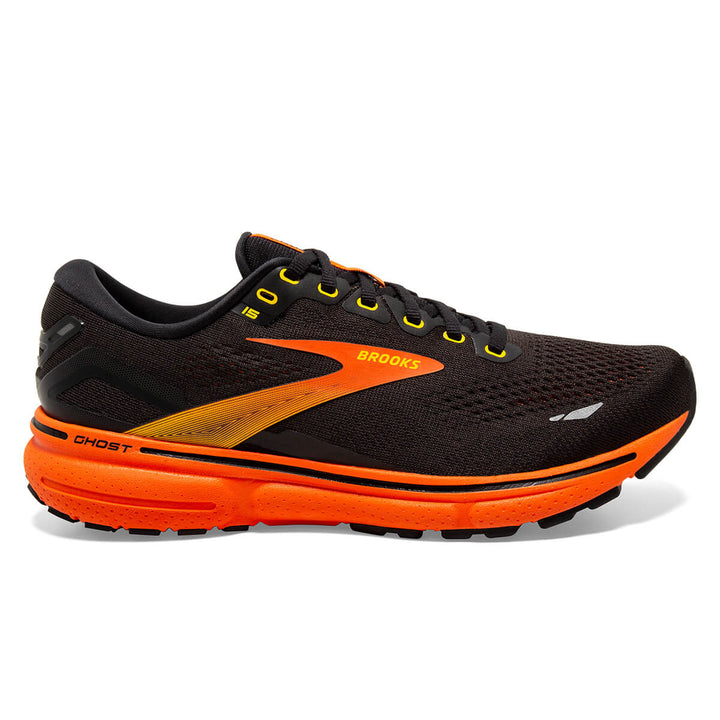 Brooks Ghost 15 Mens | Black/yellow/red