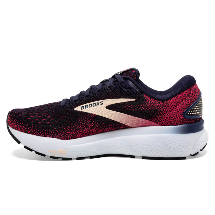 Brooks Ghost 16 Womens Running Shoes | Peacoat/raspberry/apricot side