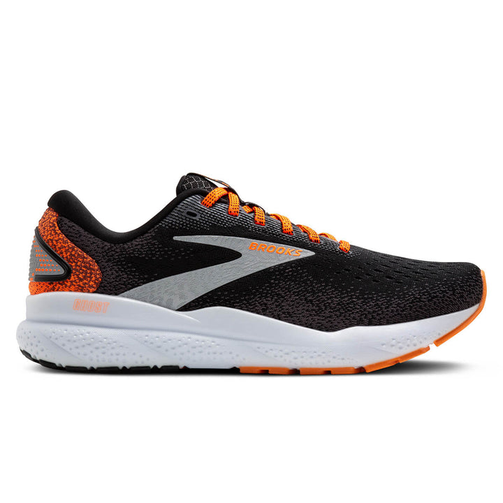 Brooks Ghost 16 Mens Running Shoes | Black/orange/white