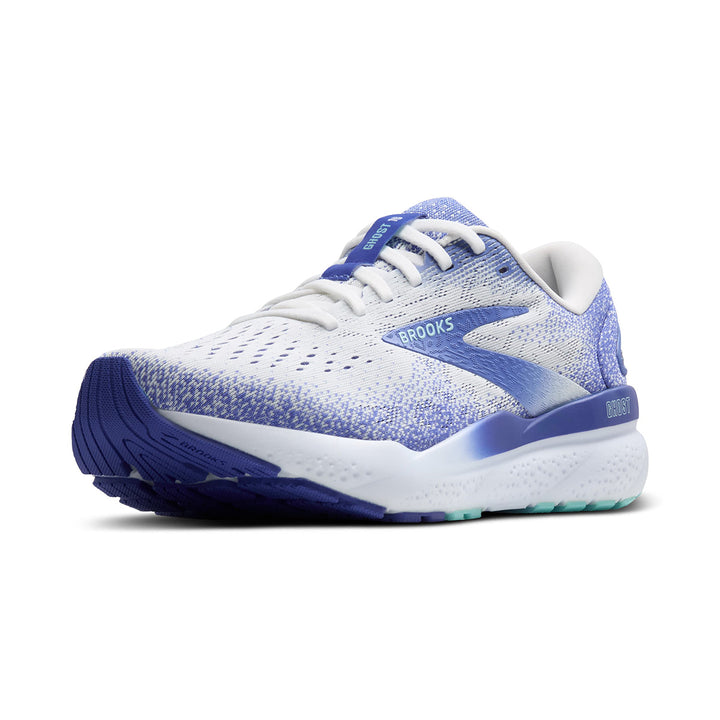 Brooks Ghost 16 Womens | White/amparo Blue/limpet Shell