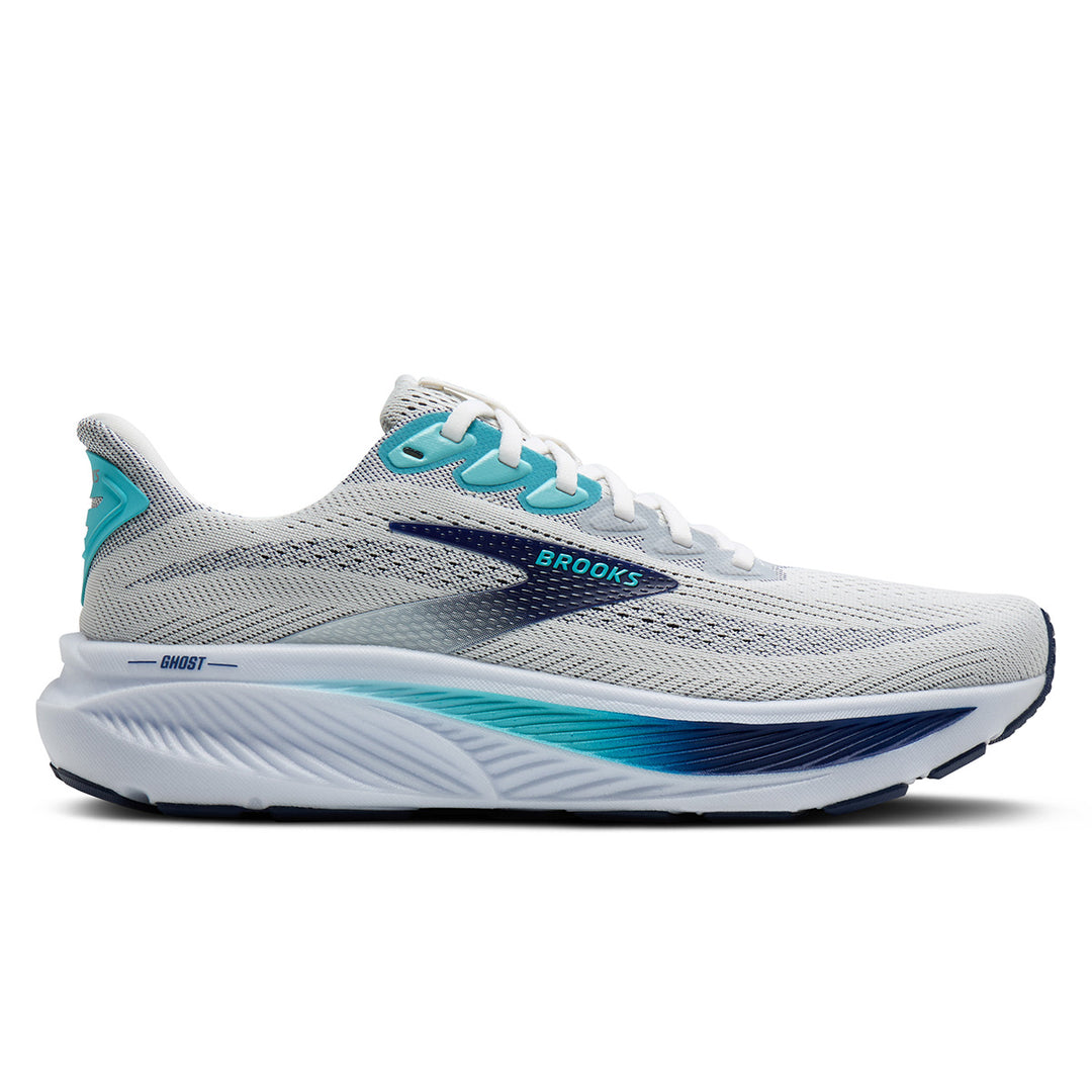 Brooks Ghost 17 Mens | White/beacon Blue/ipanema