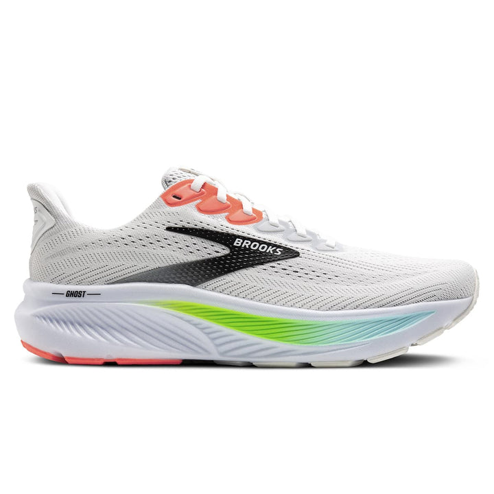 Brooks Ghost 17 Mens Running Shoes White Pink Clay
