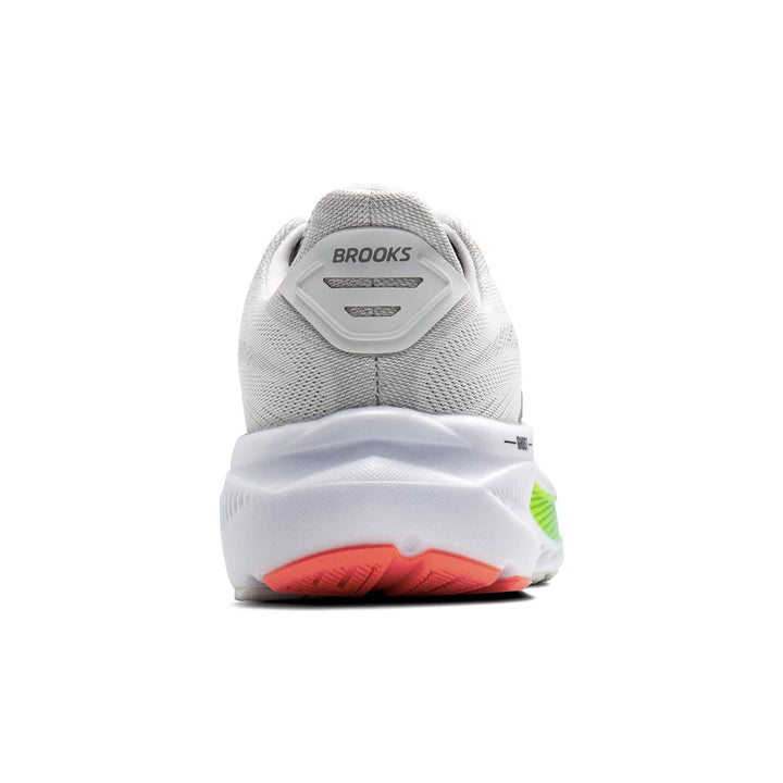 Brooks Ghost 17 Mens Running Shoes White Pink Clay heel