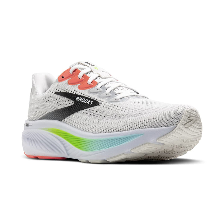 Brooks Ghost 17 Mens Running Shoes White Pink Clay angle