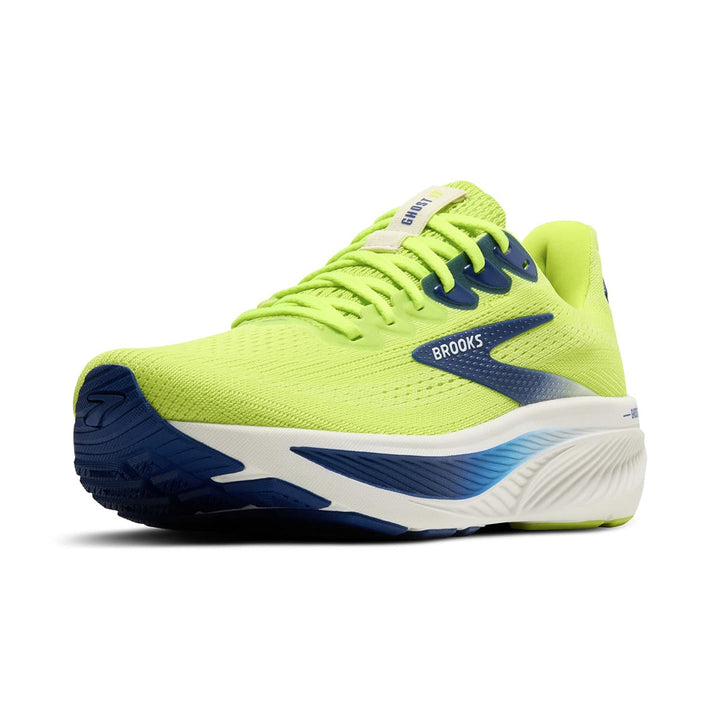 Brooks Ghost 17 Mens Running Shoes Acid Lime Navy front