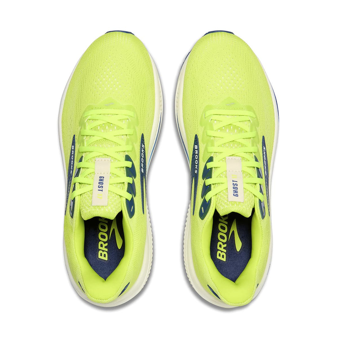 Brooks Ghost 17 Mens Running Shoes Acid Lime Navy top