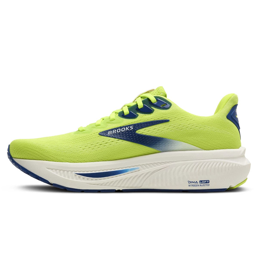 Brooks Ghost 17 Mens Running Shoes Acid Lime Navy side