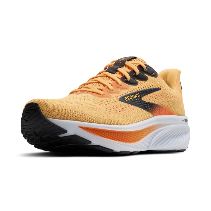 Brooks Ghost 17 Mens Running Shoes Blazing Orange and yellow angle