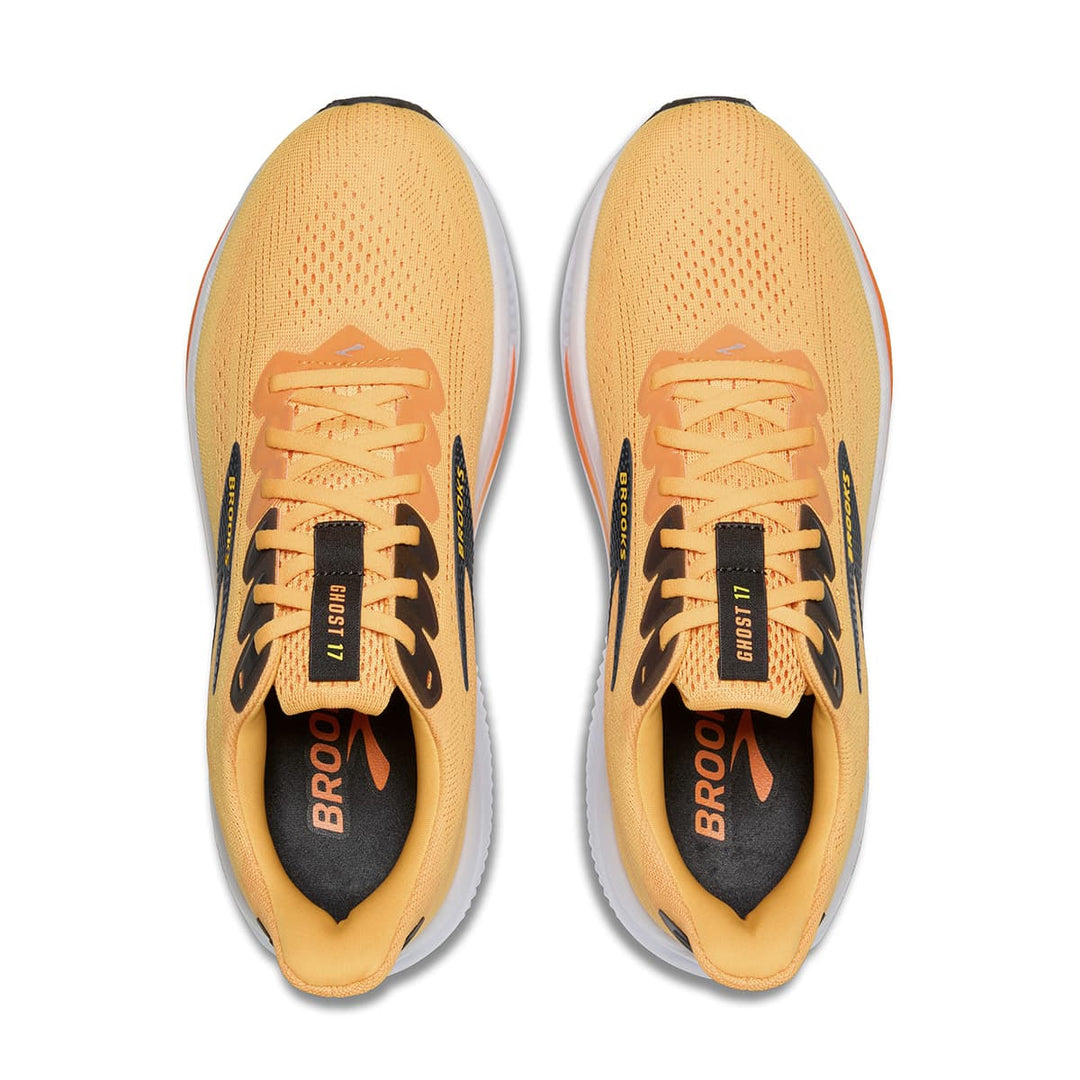 Brooks Ghost 17 Mens Running Shoes Blazing Orange and yellow top