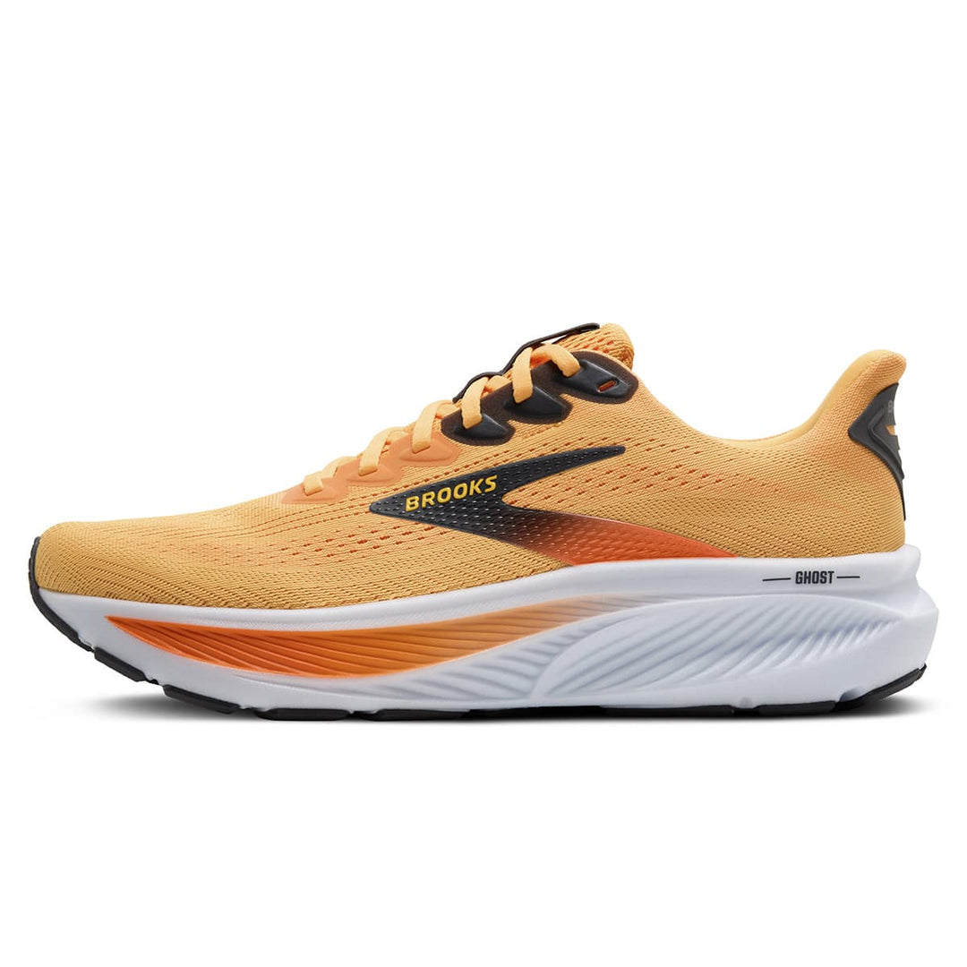 Brooks Ghost 17 Mens Running Shoes Blazing Orange and yellow side