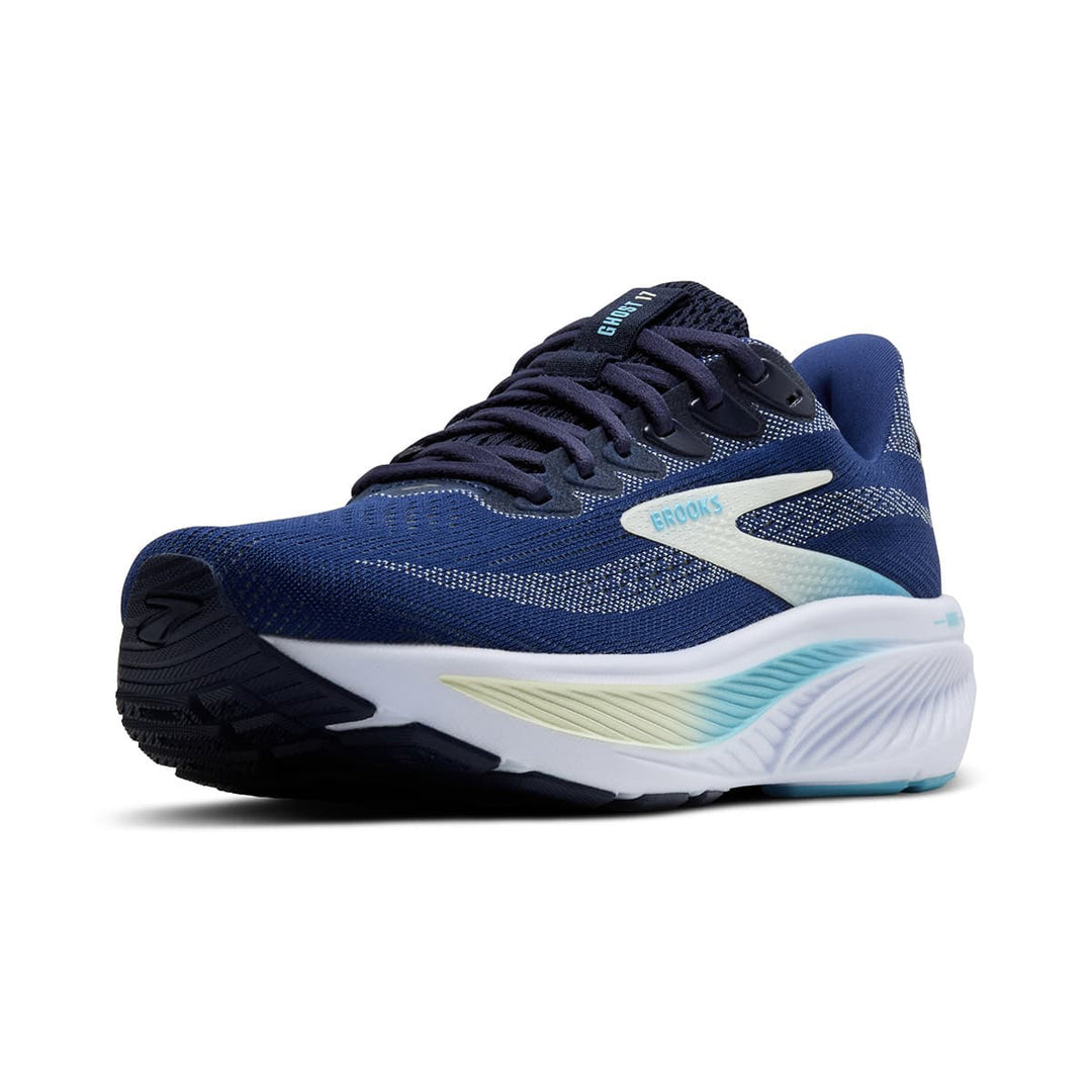 Brooks Ghost 17 Womens | Navy/green/turquoise