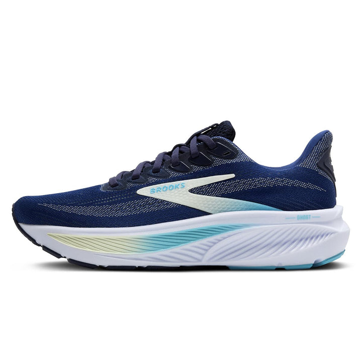 Brooks Ghost 17 Womens | Navy/green/turquoise
