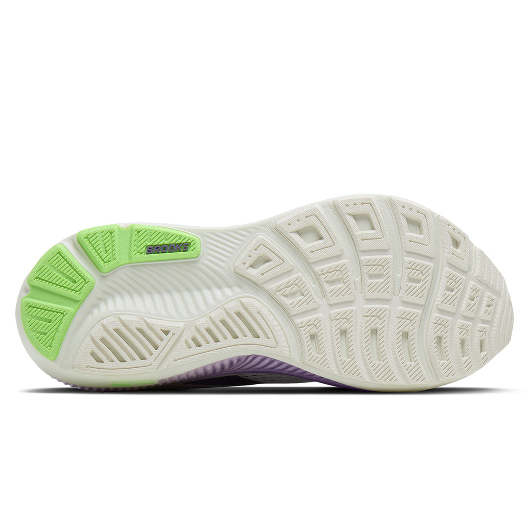 Brooks Ghost 18 Womens | White/purple Hebe/green