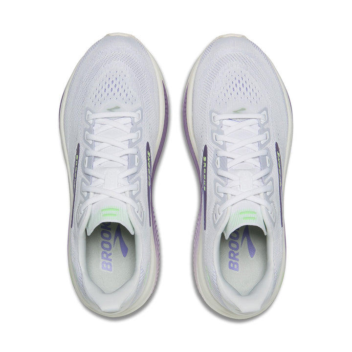 Brooks Ghost 18 Womens | White/purple Hebe/green