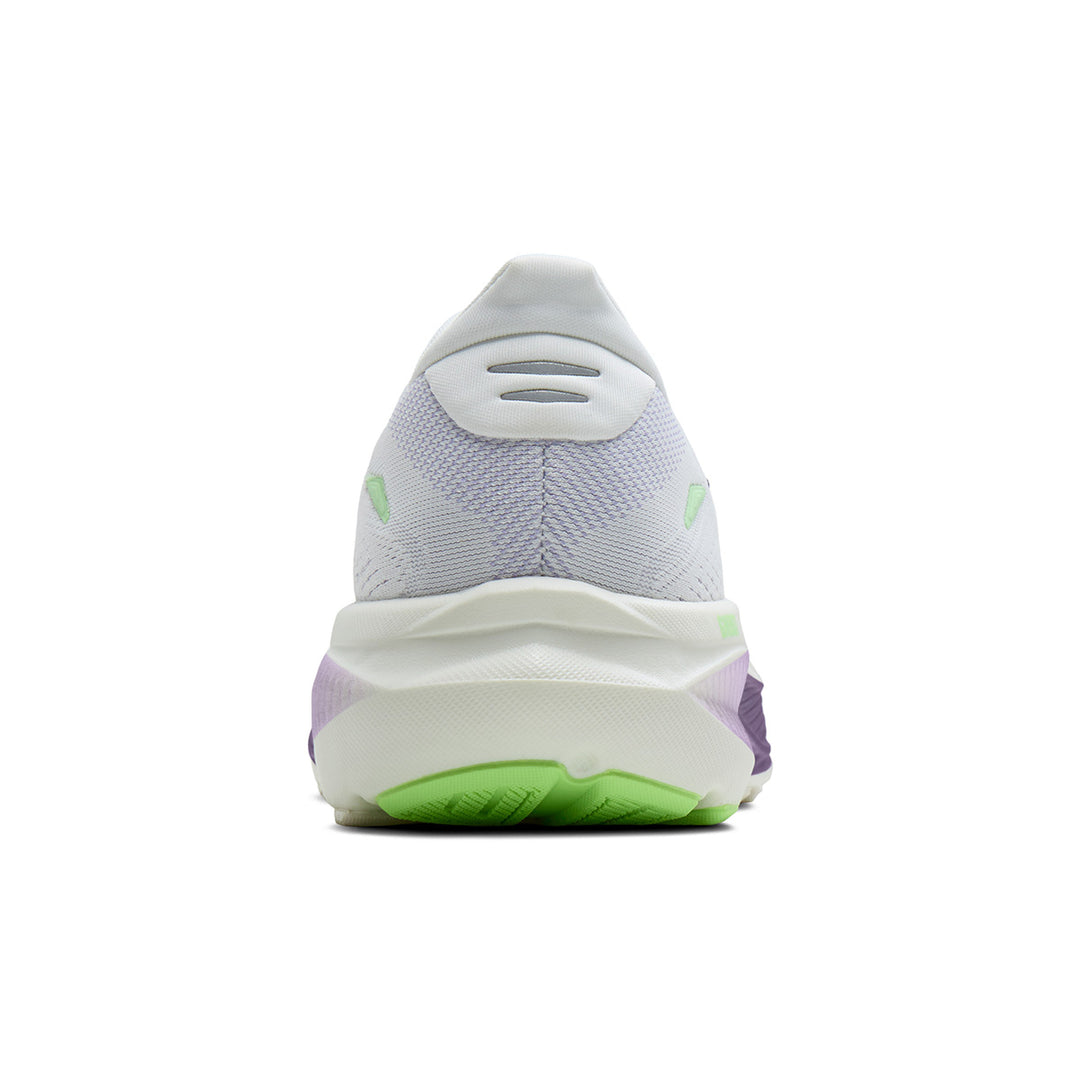 Brooks Ghost 18 Womens | White/purple Hebe/green