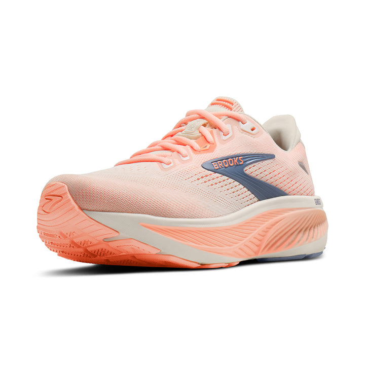 Brooks Ghost 18 Womens | Star White/cyber Peach/grey