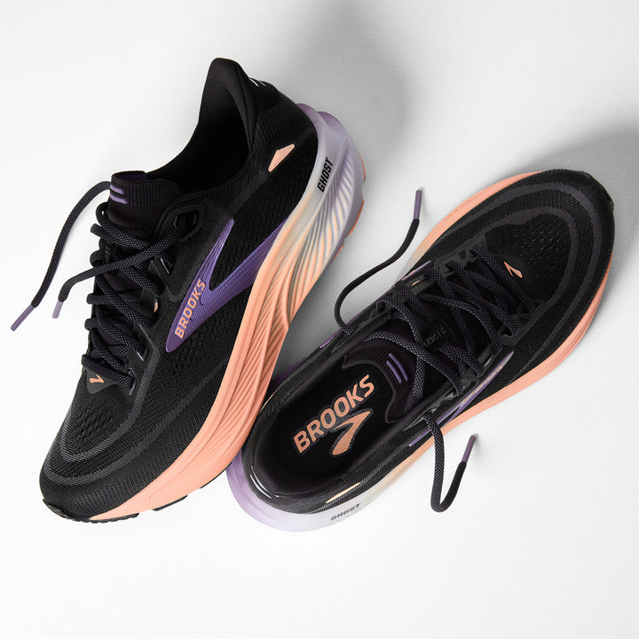 Brooks Ghost 18 Womens | Black/mulled Grape/peach