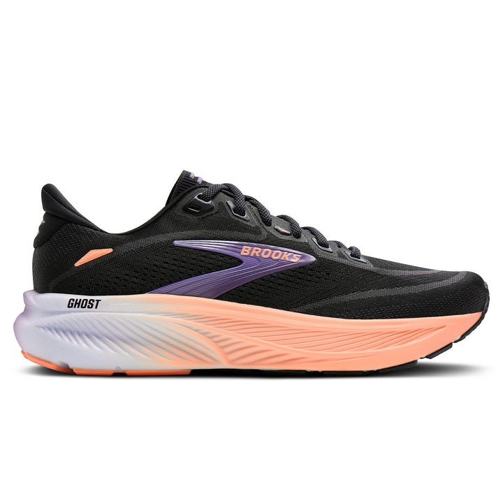 Brooks Ghost 18 Womens | Black/mulled Grape/peach