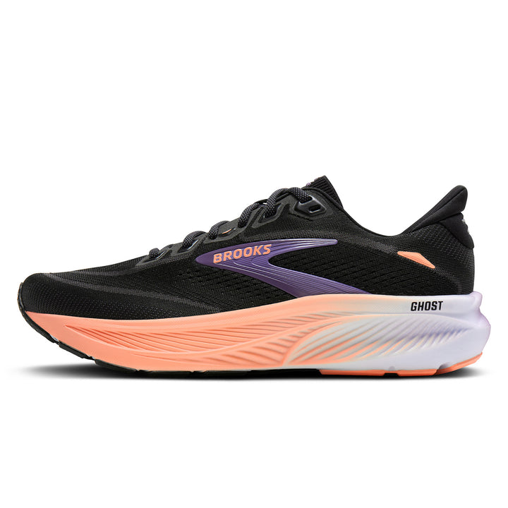 Brooks Ghost 18 Womens | Black/mulled Grape/peach