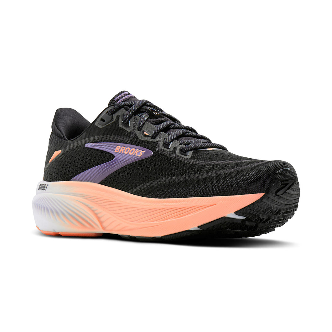 Brooks Ghost 18 Womens | Black/mulled Grape/peach