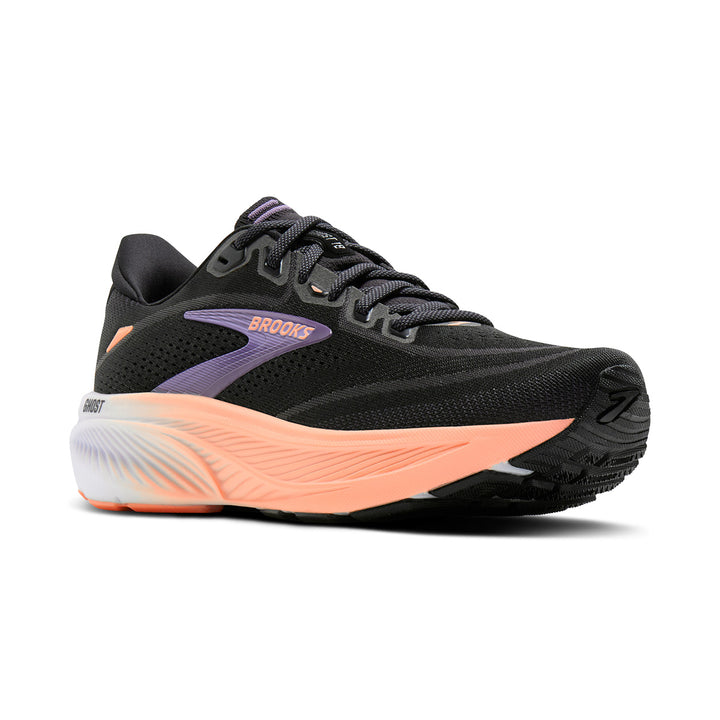 Brooks Ghost 18 Womens | Black/mulled Grape/peach
