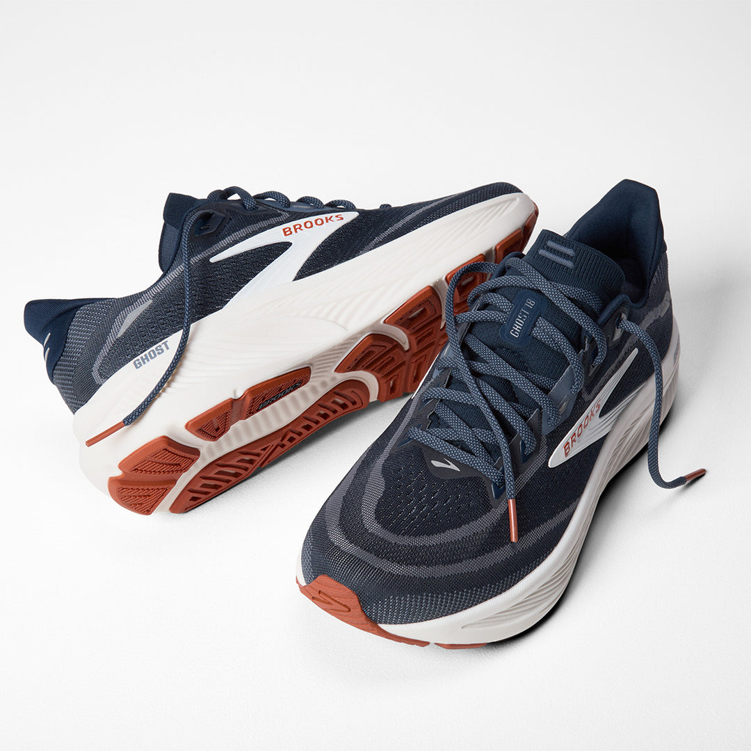 Brooks Ghost 18 Mens | Navy Blazer/red Earth/blue