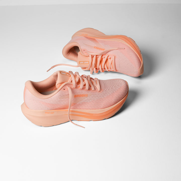 Brooks Ghost Amp Womens | Peach/peach/white