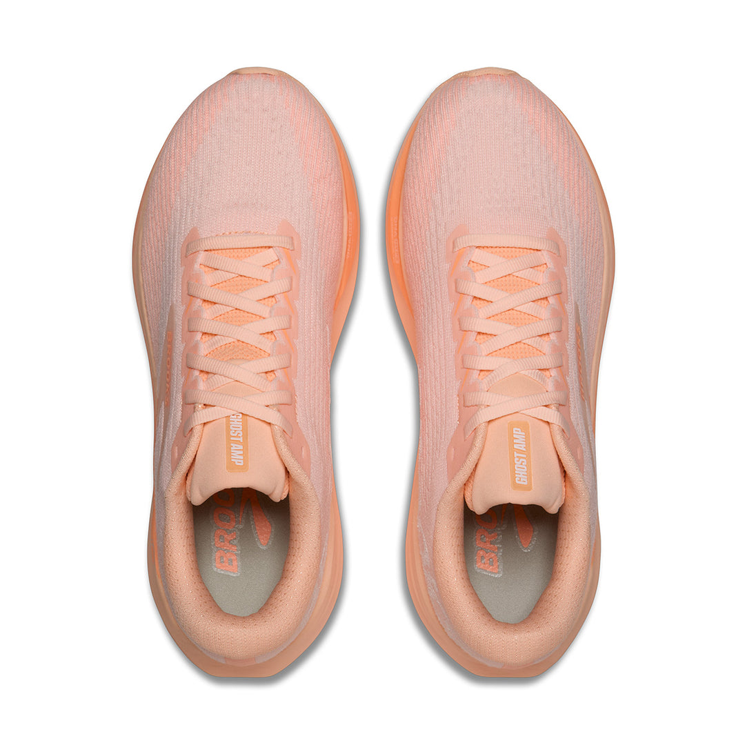 Brooks Ghost Amp Womens | Peach/peach/white