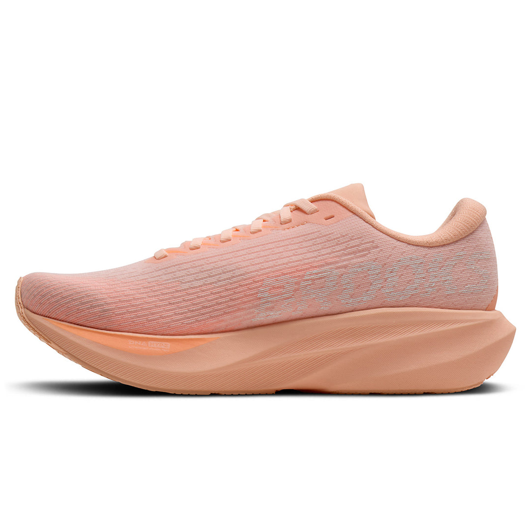 Brooks Ghost Amp Womens | Peach/peach/white