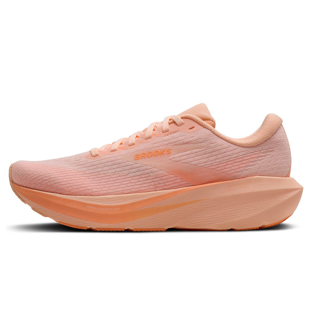 Brooks Ghost Amp Womens | Peach/peach/white