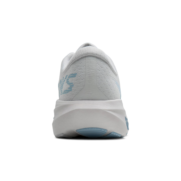 Brooks Ghost Amp Womens | White/blue/metallic