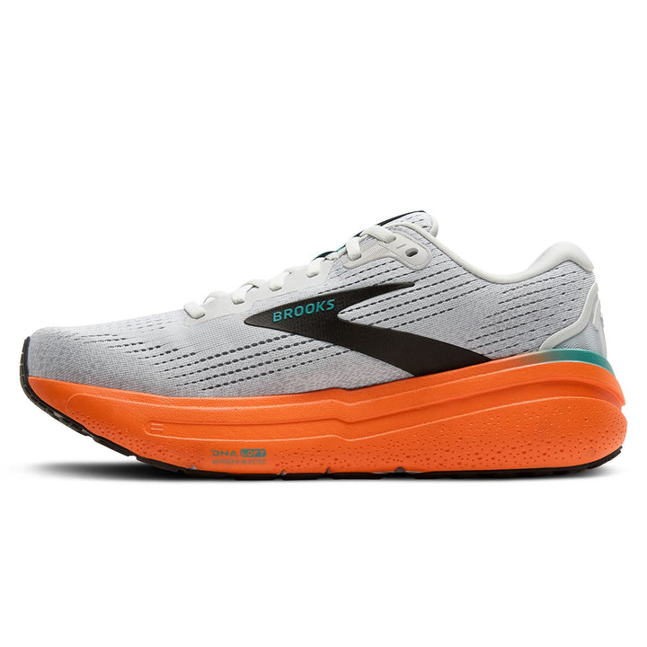 Brooks Ghost Max 2 Mens | Oyster Mushroom/orange/teal
