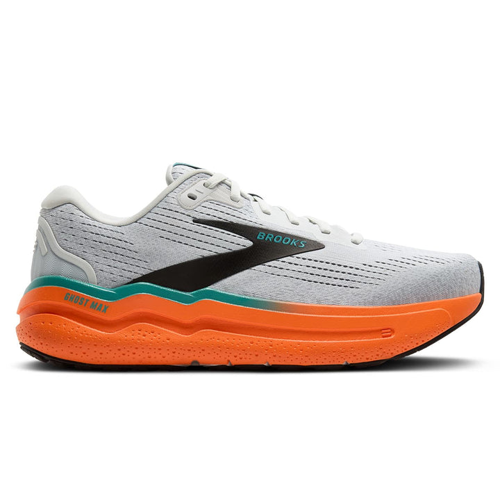 Brooks Ghost Max 2 Mens | Oyster Mushroom/orange/teal