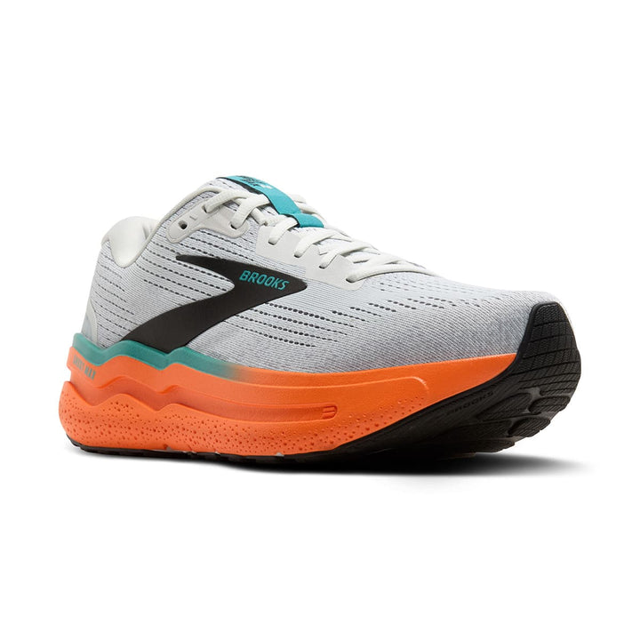 Brooks Ghost Max 2 Mens | Oyster Mushroom/orange/teal