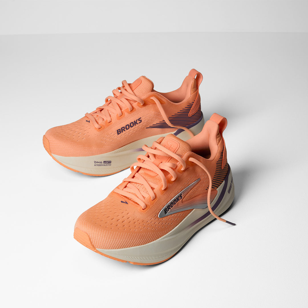Brooks Ghost Max 4 Womens | Cyber Peach/grape/bluewash