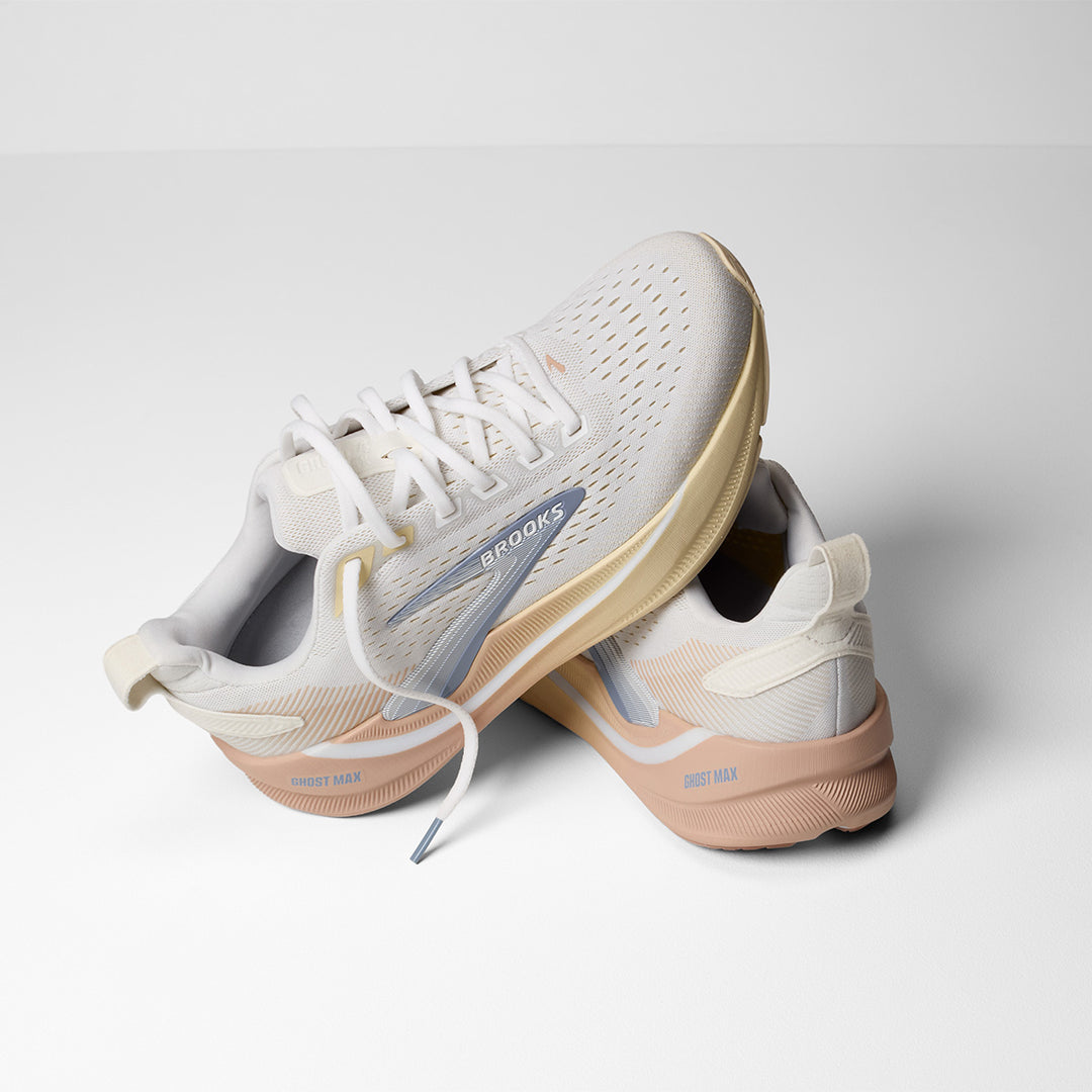 Brooks Ghost Max 4 Womens | White/rose/rutabaga