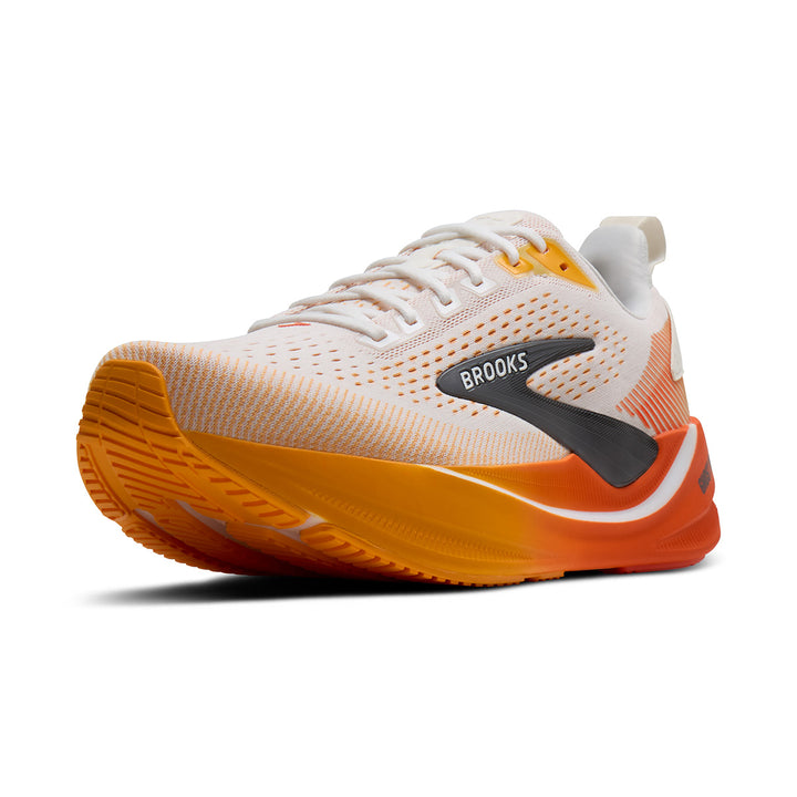 Brooks Ghost Max 4 Mens | White/orange/red