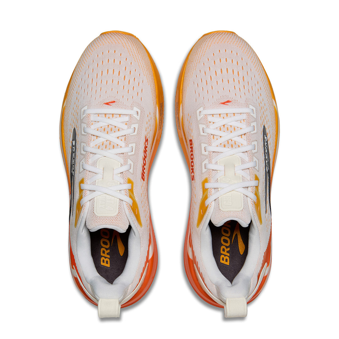 Brooks Ghost Max 4 Mens | White/orange/red