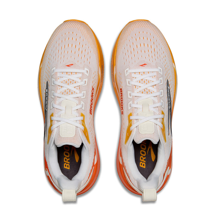 Brooks Ghost Max 4 Mens | White/orange/red
