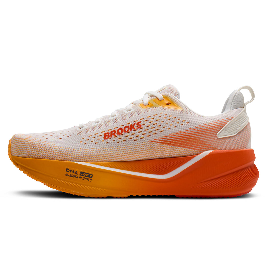 Brooks Ghost Max 4 Mens | White/orange/red