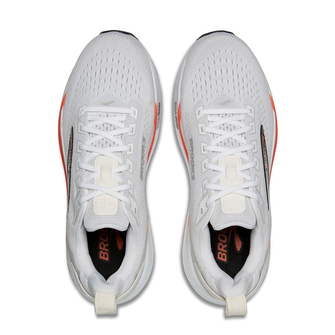 Brooks Ghost Max 4 Mens | White/red/black